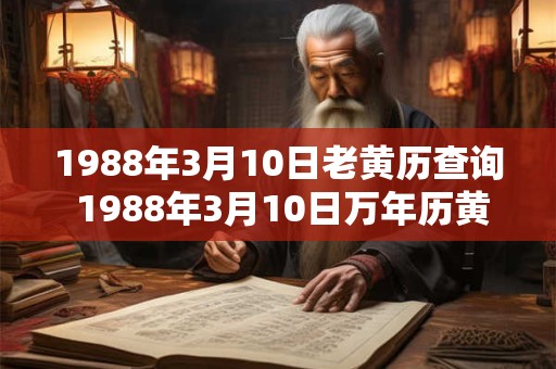 1988年3月10日老黄历查询 1988年3月10日万年历黄道吉日
