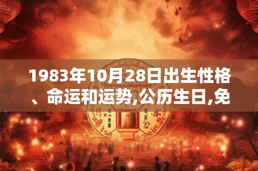 1983年10月28日出生性格、命运和运势,公历生日,免费算命