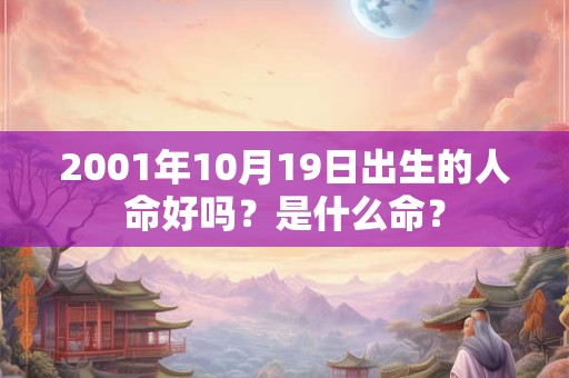 2001年10月19日出生的人命好吗？是什么命？
