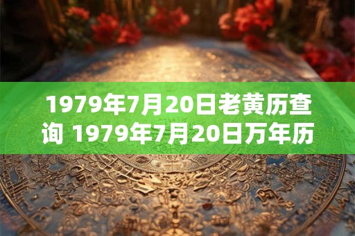 1979年7月20日老黄历查询 1979年7月20日万年历黄道吉日