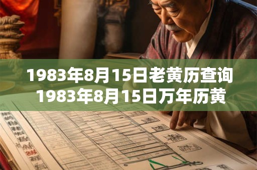 1983年8月15日老黄历查询 1983年8月15日万年历黄道吉日 1983年8月15日老黄历查询 1983年8月15日万年历黄道吉日