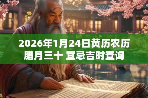 2026年1月24日黄历农历腊月三十 宜忌吉时查询