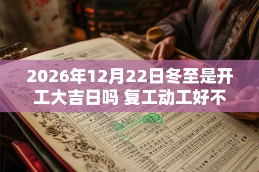 2026年12月22日冬至是开工大吉日吗 复工动工好不好