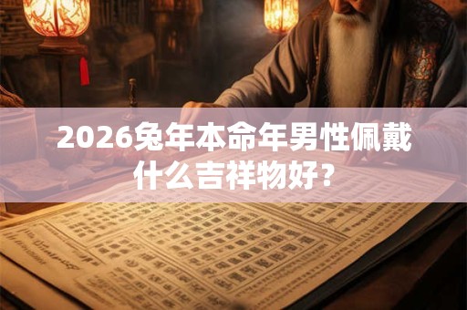 2026兔年本命年男性佩戴什么吉祥物好？