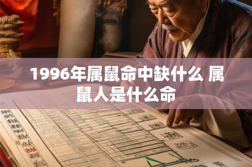 1996年属鼠命中缺什么 属鼠人是什么命