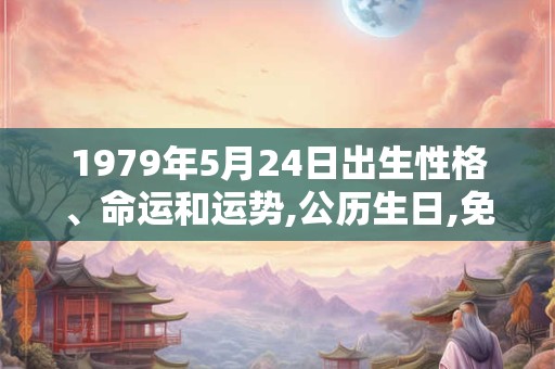 1979年5月24日出生性格、命运和运势,公历生日,免费算命
