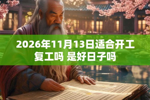 2026年11月13日适合开工复工吗 是好日子吗