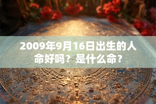 2009年9月16日出生的人命好吗？是什么命？