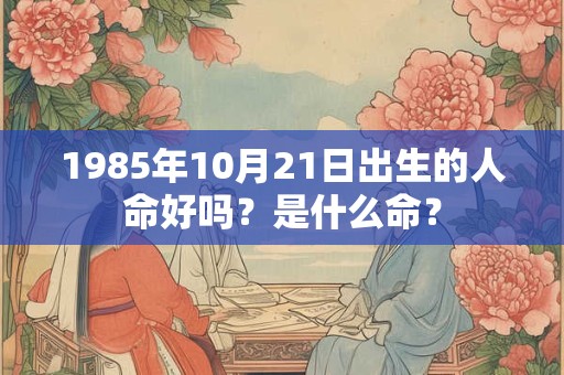 1985年10月21日出生的人命好吗？是什么命？