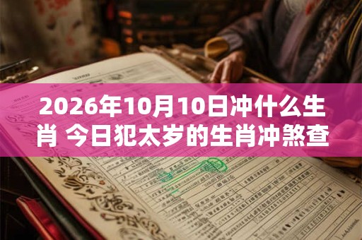 2026年10月10日冲什么生肖 今日犯太岁的生肖冲煞查询：