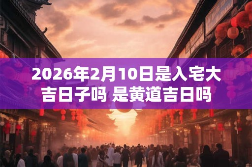 2026年2月10日是入宅大吉日子吗 是黄道吉日吗