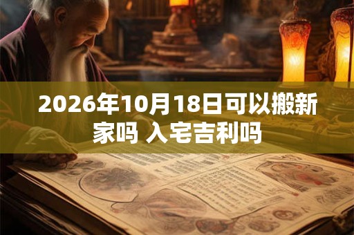 2026年10月18日可以搬新家吗 入宅吉利吗