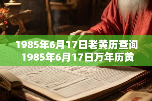 1985年6月17日老黄历查询 1985年6月17日万年历黄道吉日 1985年6月17日老黄历查询 1985年6月17日万年历黄道吉日