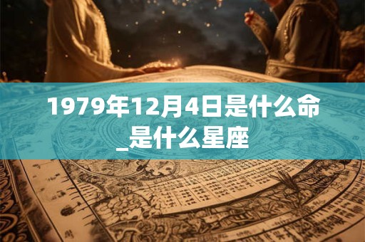 1979年12月4日是什么命_是什么星座 1979年12月4日是什么命_是什么星座