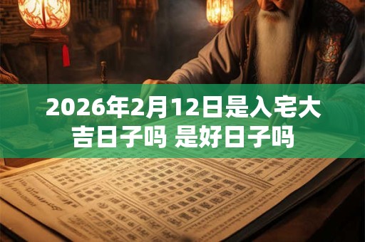 2026年2月12日是入宅大吉日子吗 是好日子吗 2026年2月12日是入宅大吉日子吗 是好日子吗