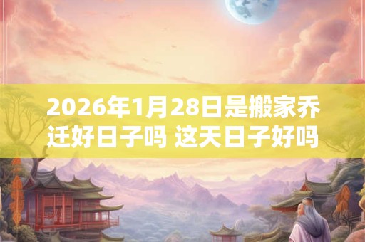 2026年1月28日是搬家乔迁好日子吗 这天日子好吗 2026年1月28日是搬家乔迁好日子吗 这天日子好吗