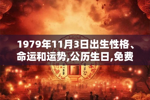 1979年11月3日出生性格、命运和运势,公历生日,免费算命 1979年11月3日出生性格、命运和运势,公历生日,免费算命