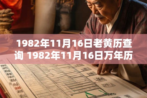 1982年11月16日老黄历查询 1982年11月16日万年历黄道吉日 1982年11月16日老黄历查询 1982年11月16日万年历黄道吉日