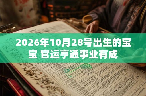 2026年10月28号出生的宝宝 官运亨通事业有成
