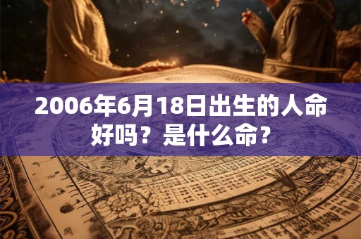 2006年6月18日出生的人命好吗？是什么命？