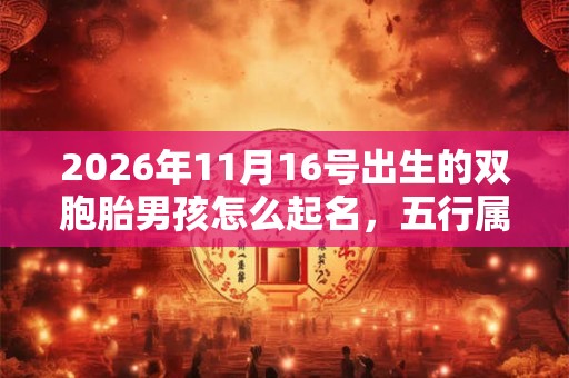 2026年11月16号出生的双胞胎男孩怎么起名，五行属什么
