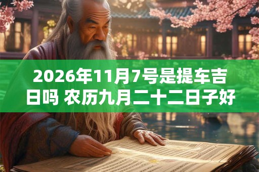 2026年11月7号是提车吉日吗 农历九月二十二日子好吗