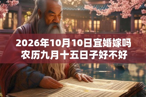 2026年10月10日宜婚嫁吗 农历九月十五日子好不好 2026年10月10日宜婚嫁吗 农历九月十五日子好不好