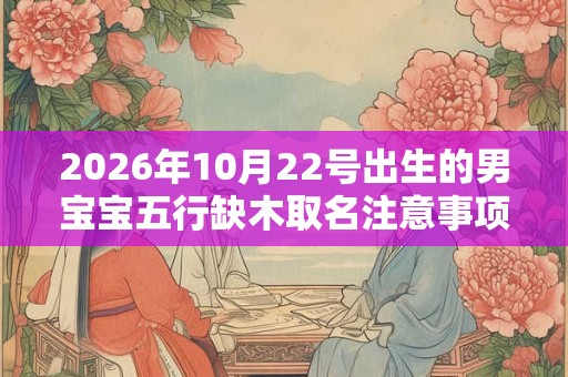 2026年10月22号出生的男宝宝五行缺木取名注意事项