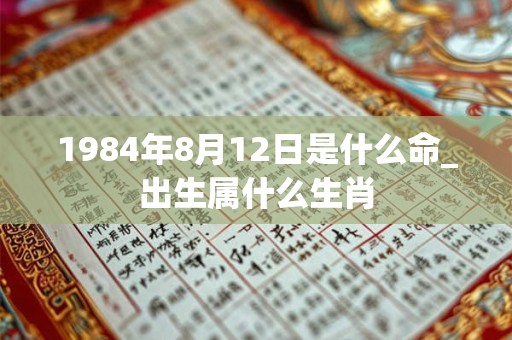 1984年8月12日是什么命_出生属什么生肖