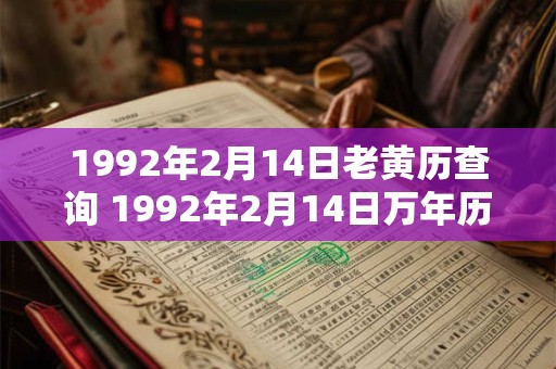 1992年2月14日老黄历查询 1992年2月14日万年历黄道吉日