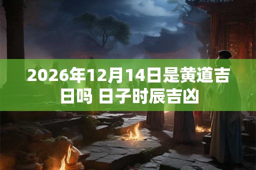 2026年12月14日是黄道吉日吗 日子时辰吉凶