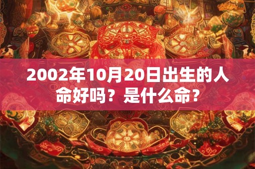 2002年10月20日出生的人命好吗？是什么命？