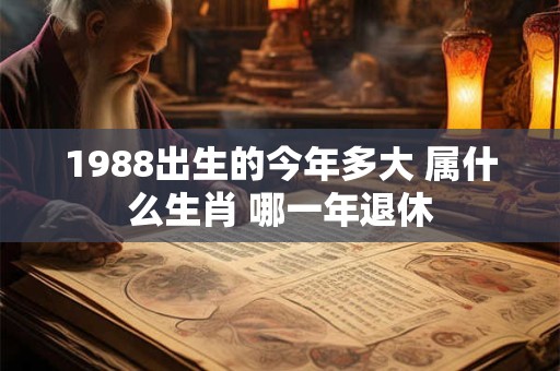 1988出生的今年多大 属什么生肖 哪一年退休