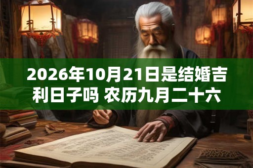 2026年10月21日是结婚吉利日子吗 农历九月二十六举办婚礼怎么样 2026年10月21日是结婚吉利日子吗 农历九月二十六举办婚礼怎么样