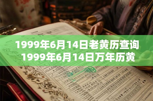 1999年6月14日老黄历查询 1999年6月14日万年历黄道吉日