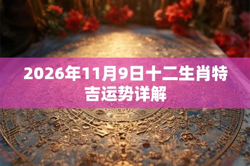 2026年11月9日十二生肖特吉运势详解
