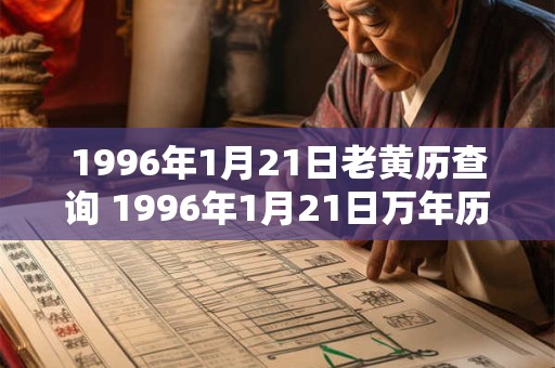 1996年1月21日老黄历查询 1996年1月21日万年历黄道吉日