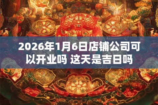 2026年1月6日店铺公司可以开业吗 这天是吉日吗 2026年1月6日店铺公司可以开业吗 这天是吉日吗