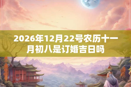 2026年12月22号农历十一月初八是订婚吉日吗 2026年12月22号农历十一月初八是订婚吉日吗