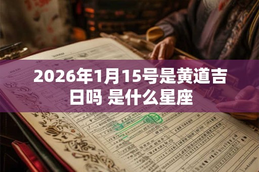 2026年1月15号是黄道吉日吗 是什么星座