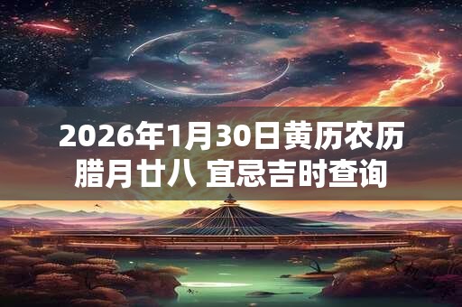 2026年1月30日黄历农历腊月廿八 宜忌吉时查询