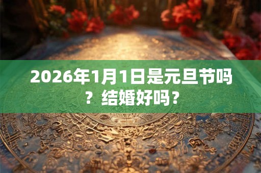 2026年1月1日是元旦节吗？结婚好吗？