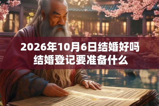 2026年10月6日结婚好吗 结婚登记要准备什么