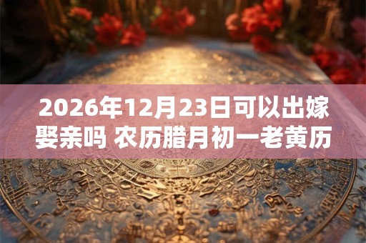 2026年12月23日可以出嫁娶亲吗 农历腊月初一老黄历查询