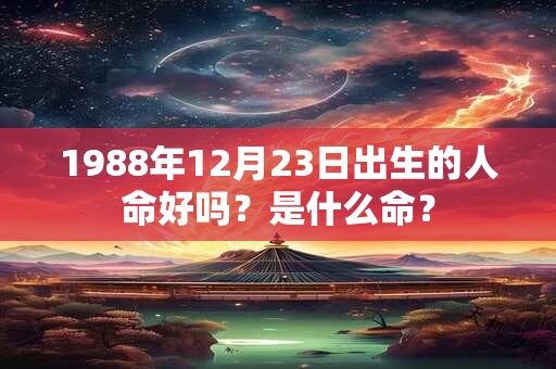 1988年12月23日出生的人命好吗?是什么命? 1988年12月23日出生的人命好吗?是什么命?