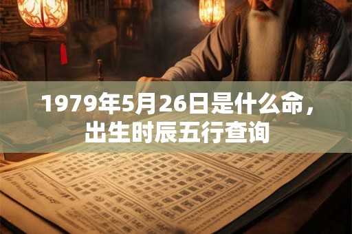 1979年5月26日是什么命,出生时辰五行查询 1979年5月26日是什么命,出生时辰五行查询
