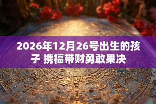 2026年12月26号出生的孩子 携福带财勇敢果决 2026年12月26号出生的孩子 携福带财勇敢果决