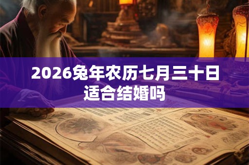 2026兔年农历七月三十日适合结婚吗