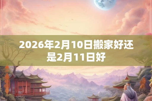 2026年2月10日搬家好还是2月11日好
