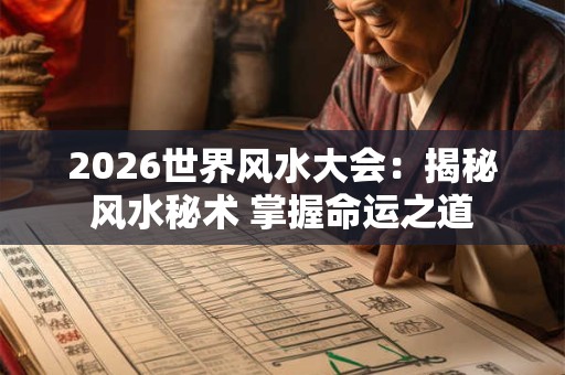 2026世界风水大会：揭秘风水秘术 掌握命运之道